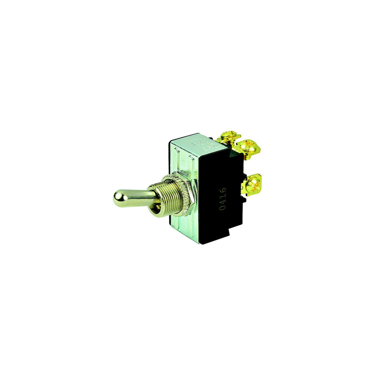 BEP 1002017 Chrome Plated Toggle Switch, Off-On, DPDT, #6 32 Screw Terminals