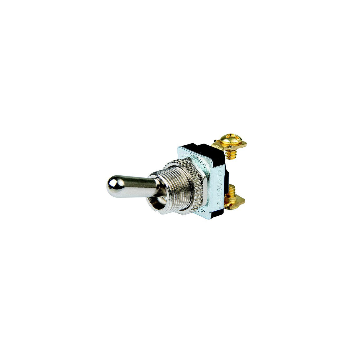 BEP 1002021 Chrome Plated Toggle Switch, Off-On, SPST, #6 32 Screw Terminals