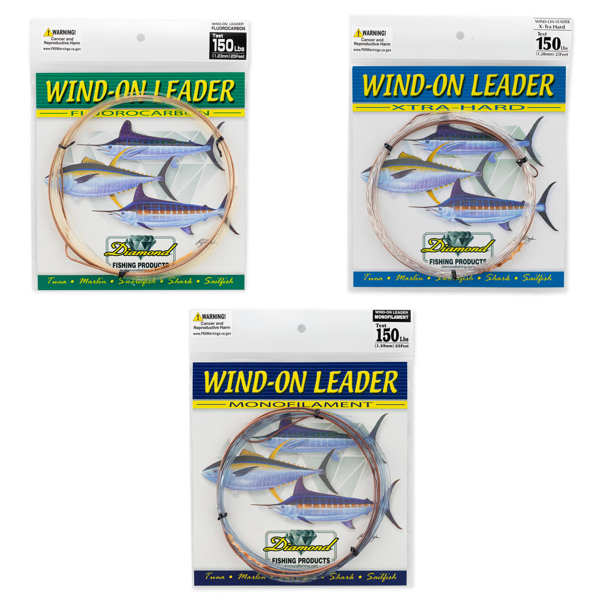 Diamond Fluorocarbon Wind-On Leaders