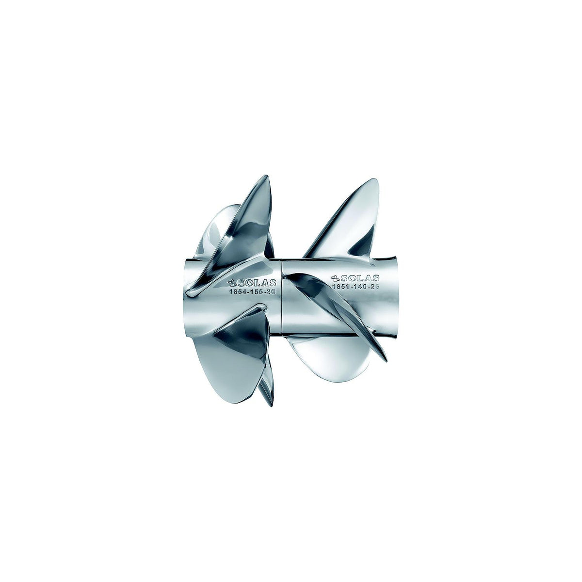 Solas 165114418 Dual Propeller For Mercruiser Bravo Three , Stainless Steel, Rear