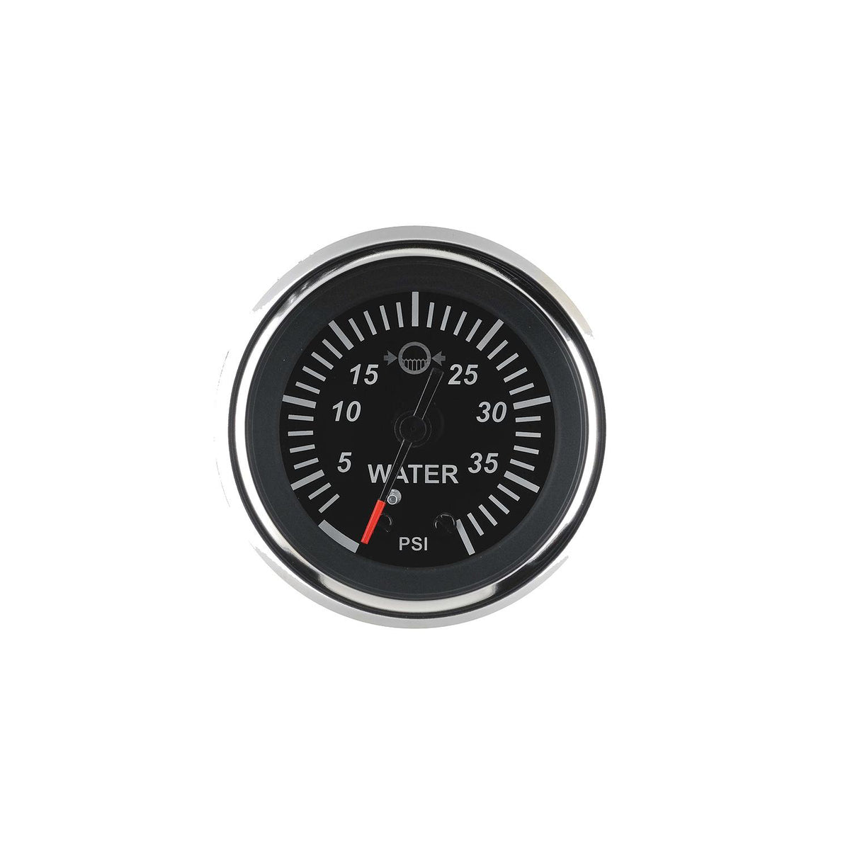 Sierra 67382P Black Sterling Series 2" Stainless Steel Outboard 0-40 PSI Dial Range Water Pressure Gauge with "WP" Sender Code