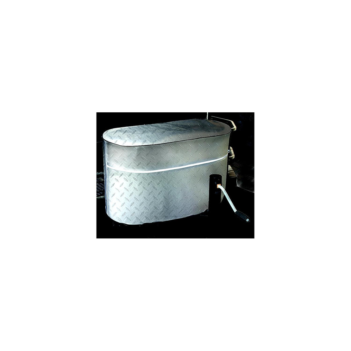 ADCO Single 20 Vinyl Propane Tank Cover, Diamond Plated