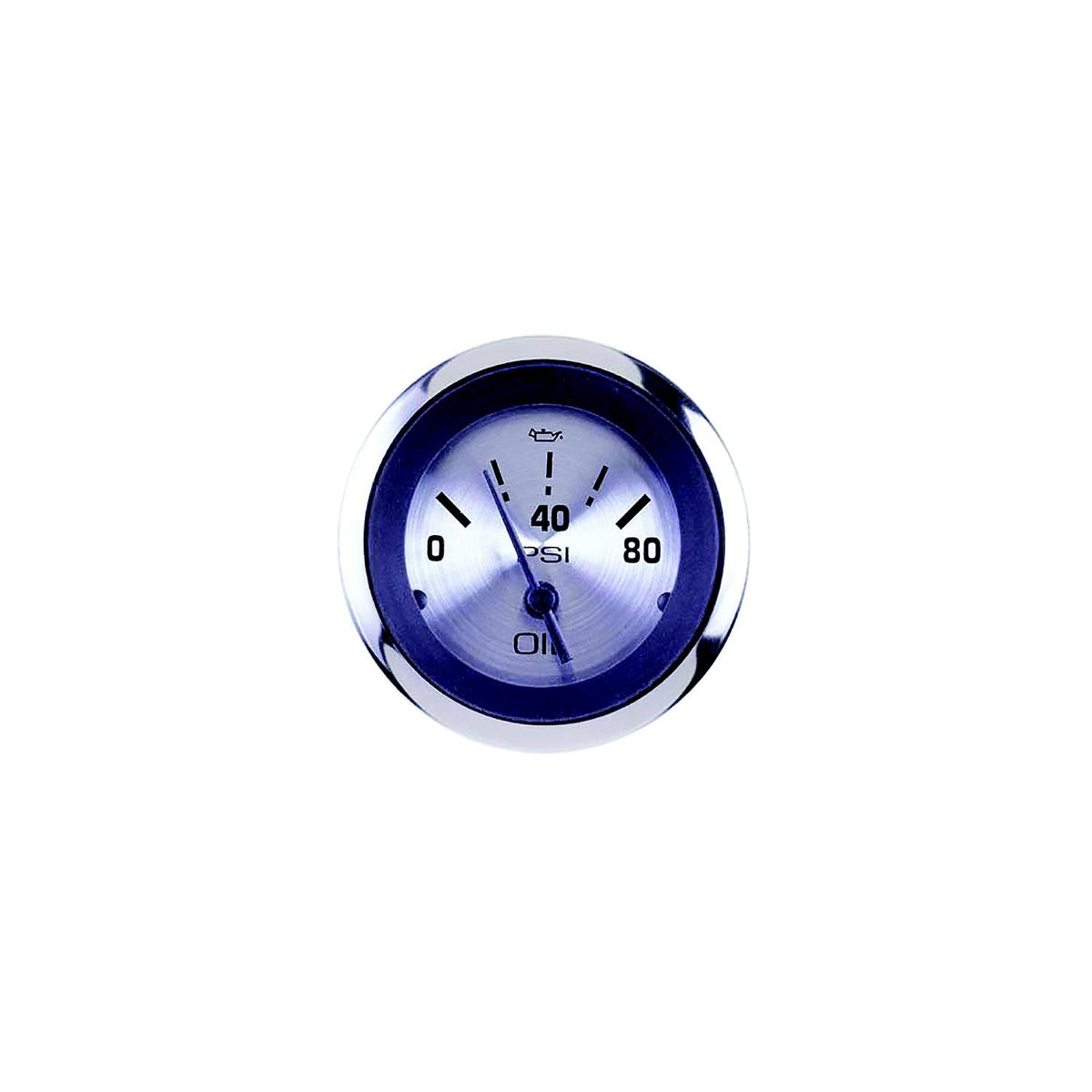 Sierra 63479P Sterling Series 2" Stainless Steel Electric 0-80 PSI Dial Range Oil Pressure Gauge & Requires "C" Sender Code