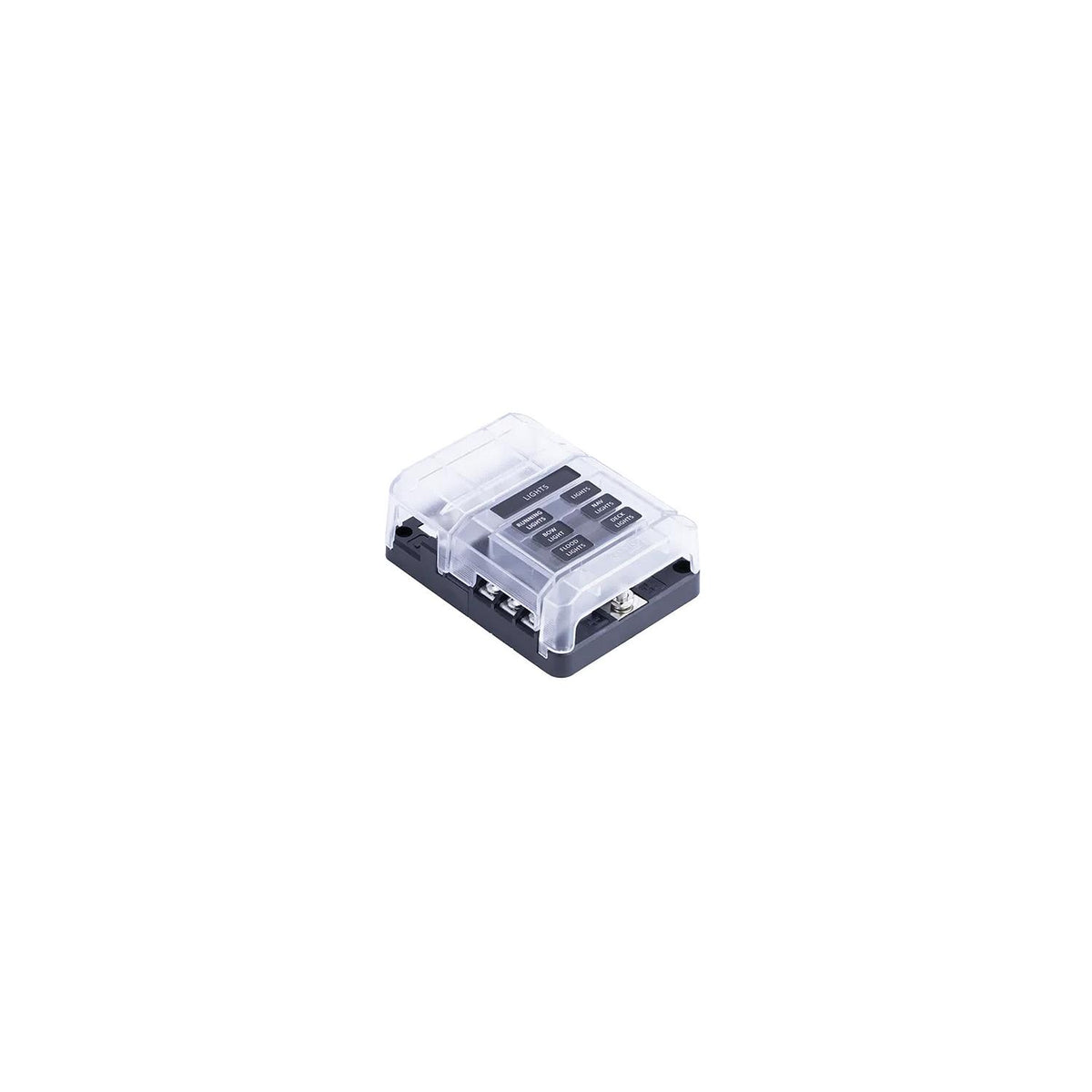 Sierra FS40830 408 Series Fuse Block W/bus Bar & Cover, 6-Gang