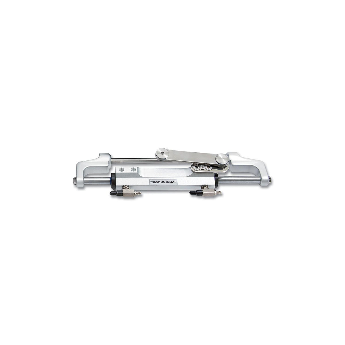 Uflex UC130SVS1P Silversteer Front Mount Hydraulic Port Steering Cylinder w/Straight Arm, 7.93cu.in.
