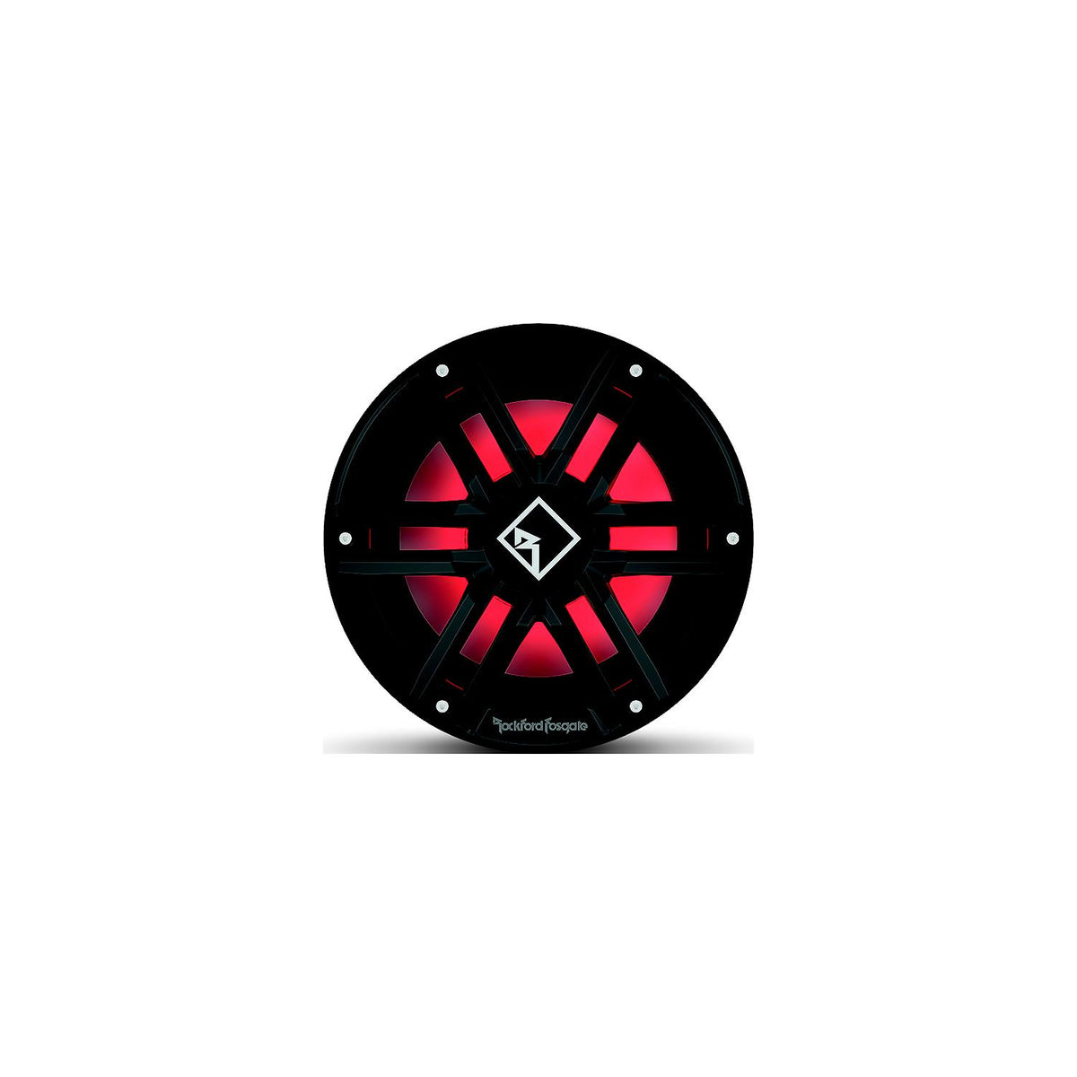 Rockford Fosgate M2D410IB DVC 2  Color Optix  Infinite Baffle Marine Subwoofer, 10" w/ Black & Stainless Grills