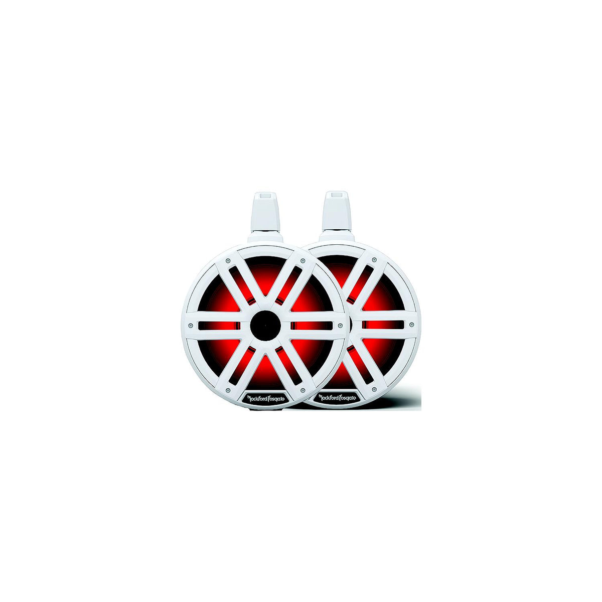 Rockford Fosgate M2WL10H Color Optix  2-Way Horn Loaded Wake Tower Speakers, 10" w/ White & Stainless Grills