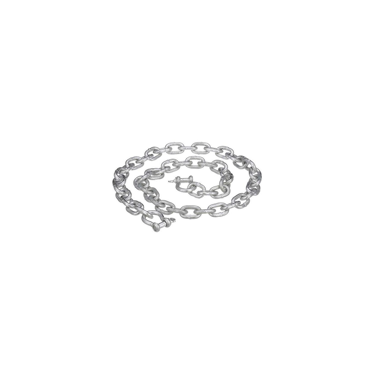 Attwood 137537 Galvanized Anchor Lead Chain w/Shackles, 1/4" x 4'