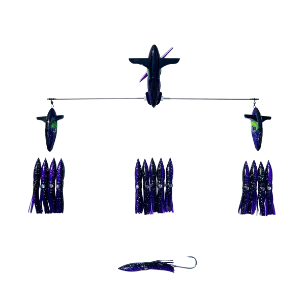ChatterLures 24″ Wingman Side Tracker® with 6″ Floating Shell Squid