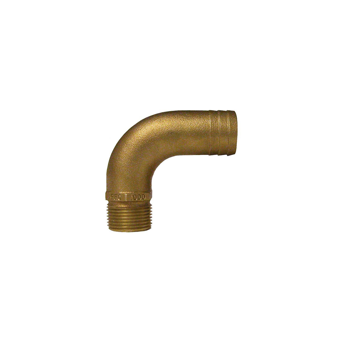 Groco FFC Bronze Full Flow 90 Degree Pipe-To Hose Adapter With NPT Thread