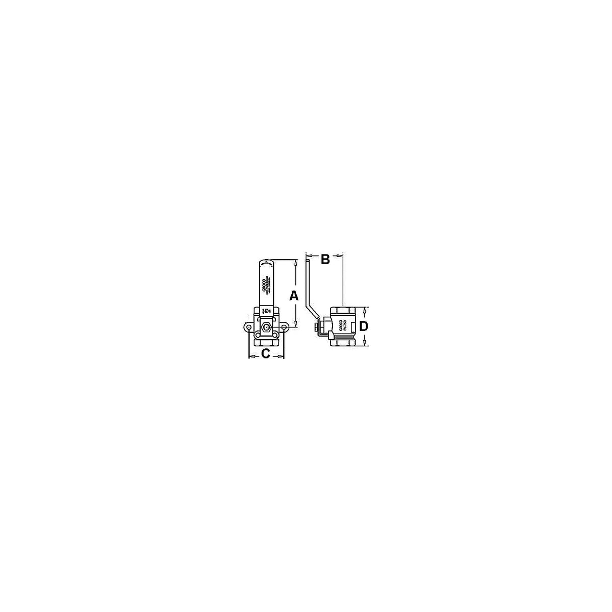 Groco FV Bronze Fuel Valve
