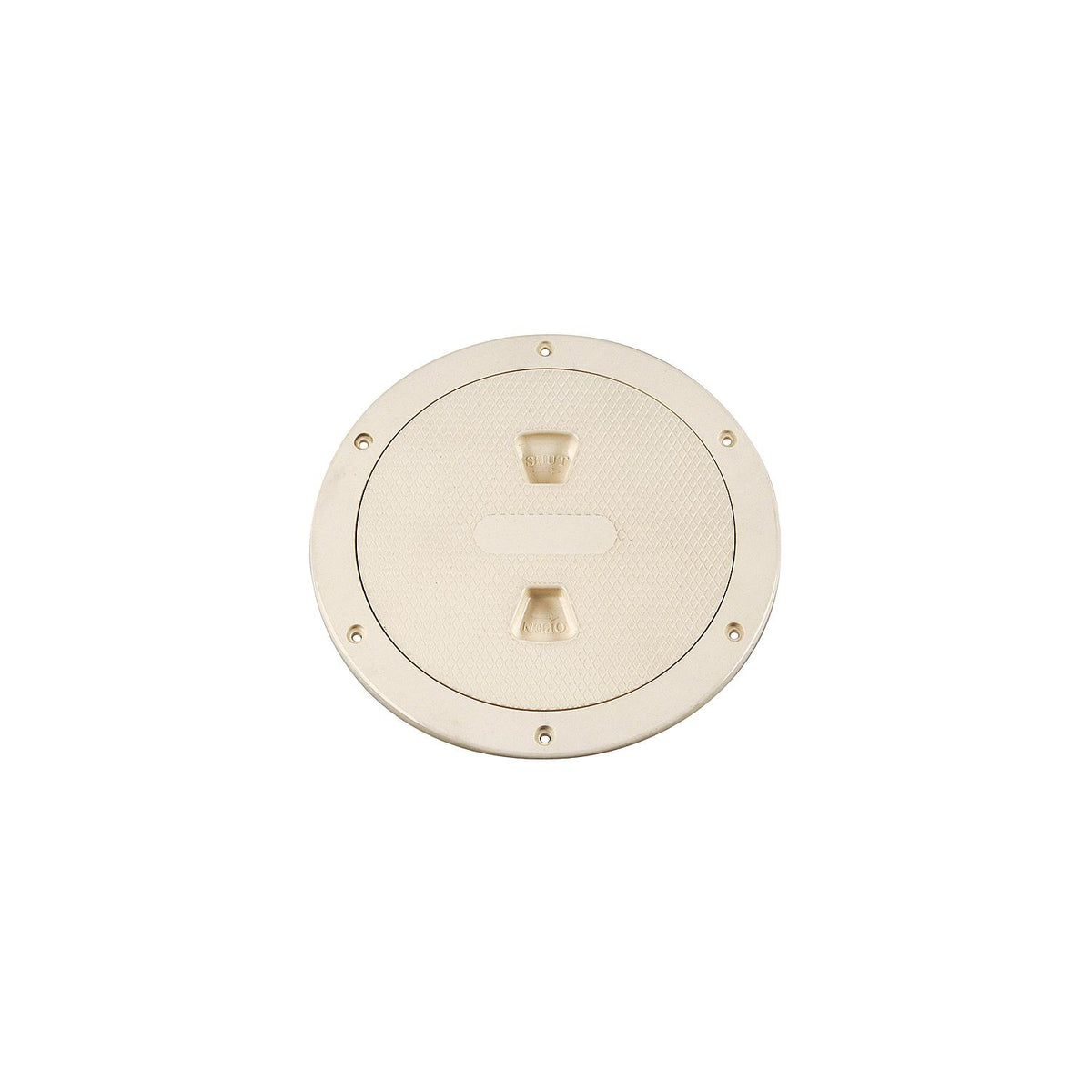 Beckson Screw Out Deck Plate With Standard Trim Ring, Diamond Center