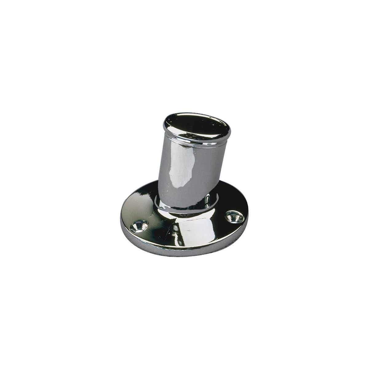 SeaDog 492213 Flagpole 10 Degree Socket | #10 Fastener | Sand Cast Brass Chrome Plated