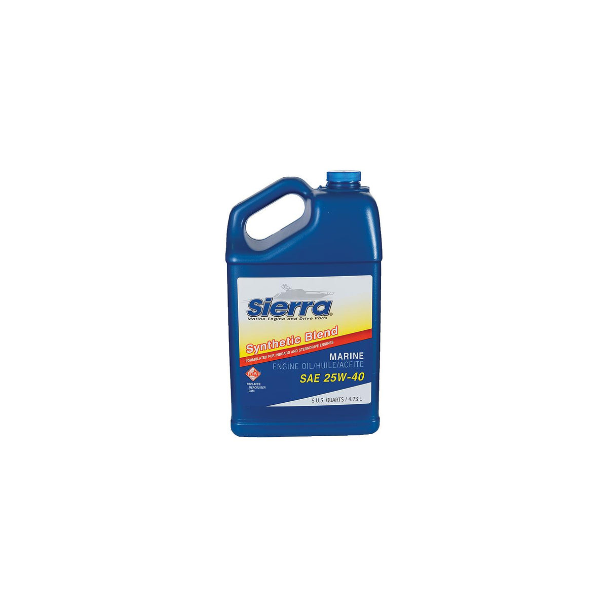 Sierra 1894404 25W40 FCW Synthetic Blend I/O Oil, 5 Qt.