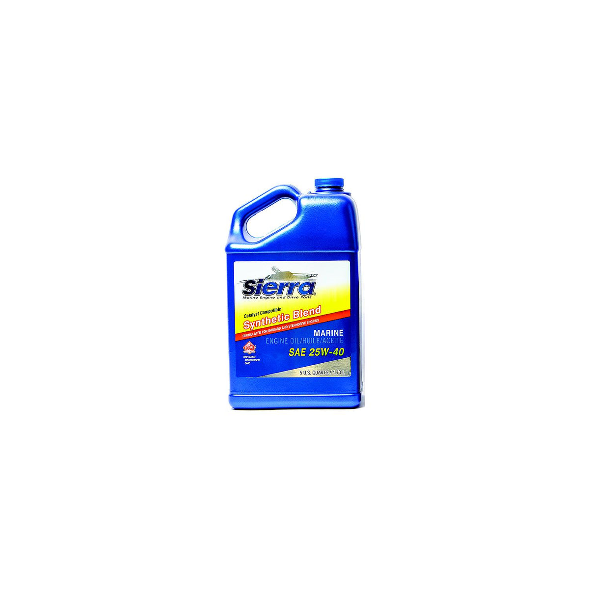 Sierra 9440CAT4 Synthetic Blend 4-Cycle Inboard-Sterndrive Engine Oil, 25W40 FCW, 5 Qt.