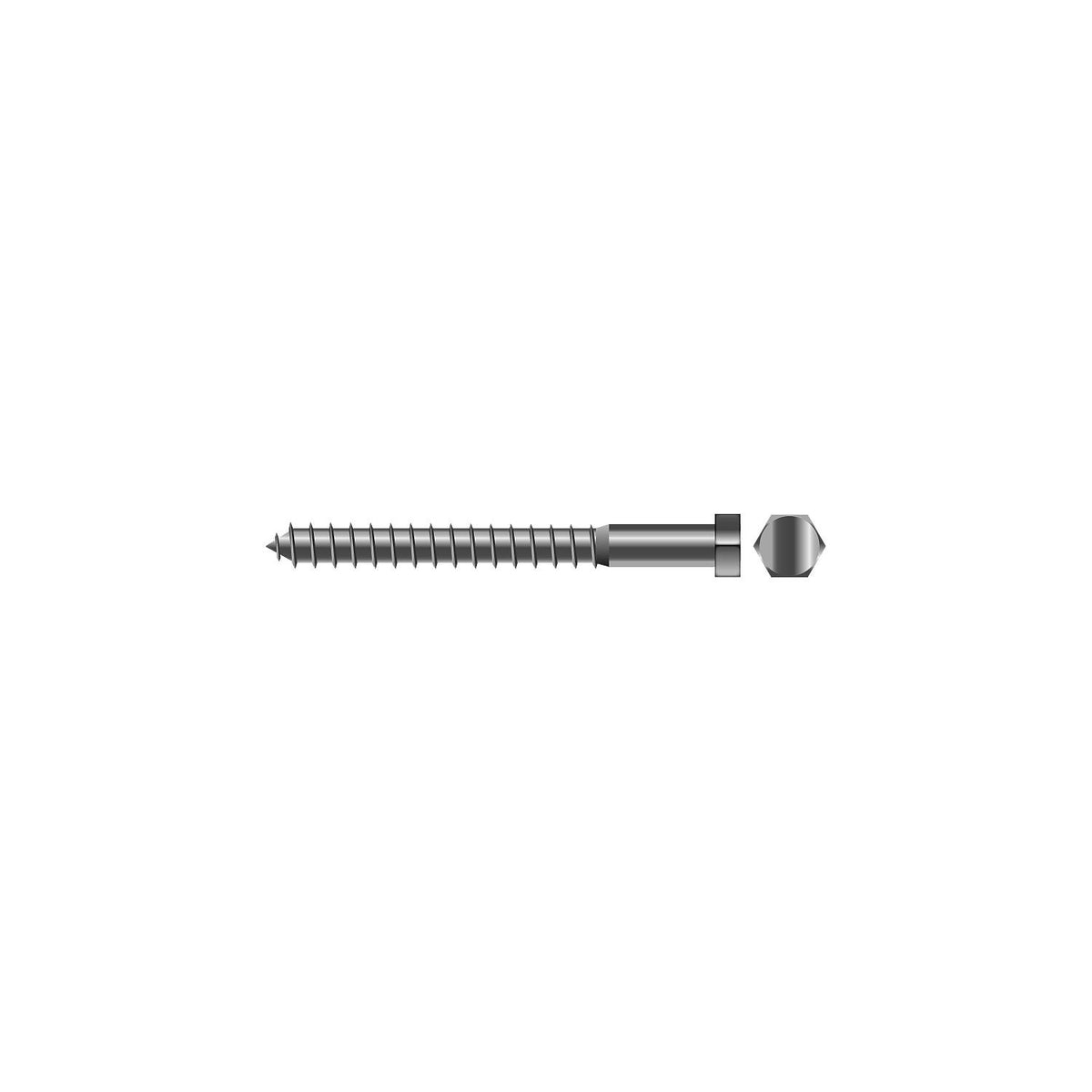 Lag Screw, 3/8 x 5"