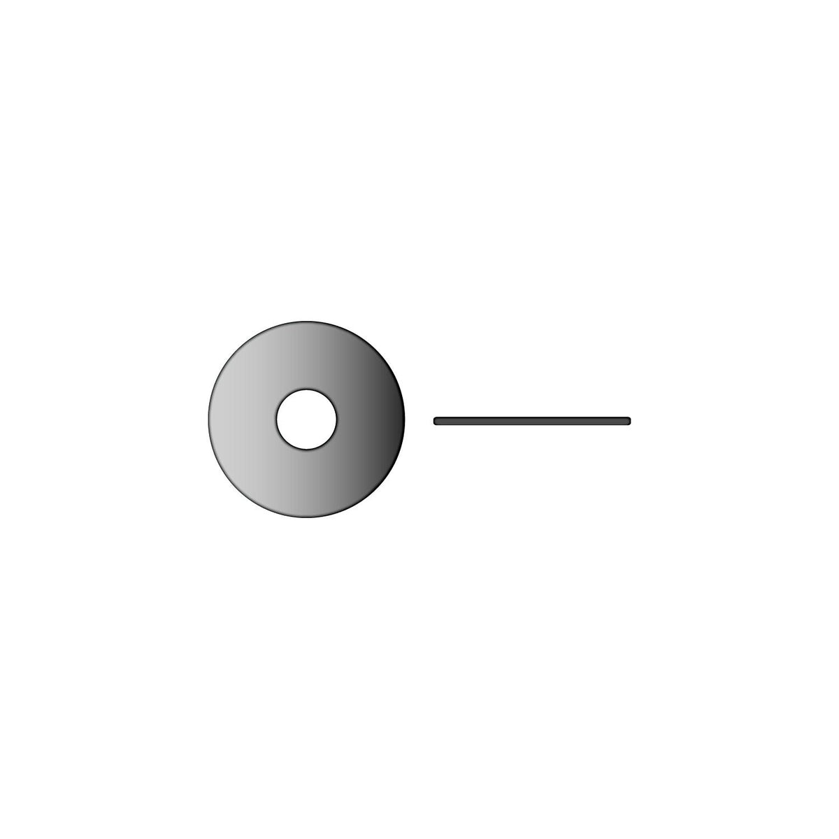 Stainless Fender Washer
5/16", .062" Thick, OD 1-1/2"