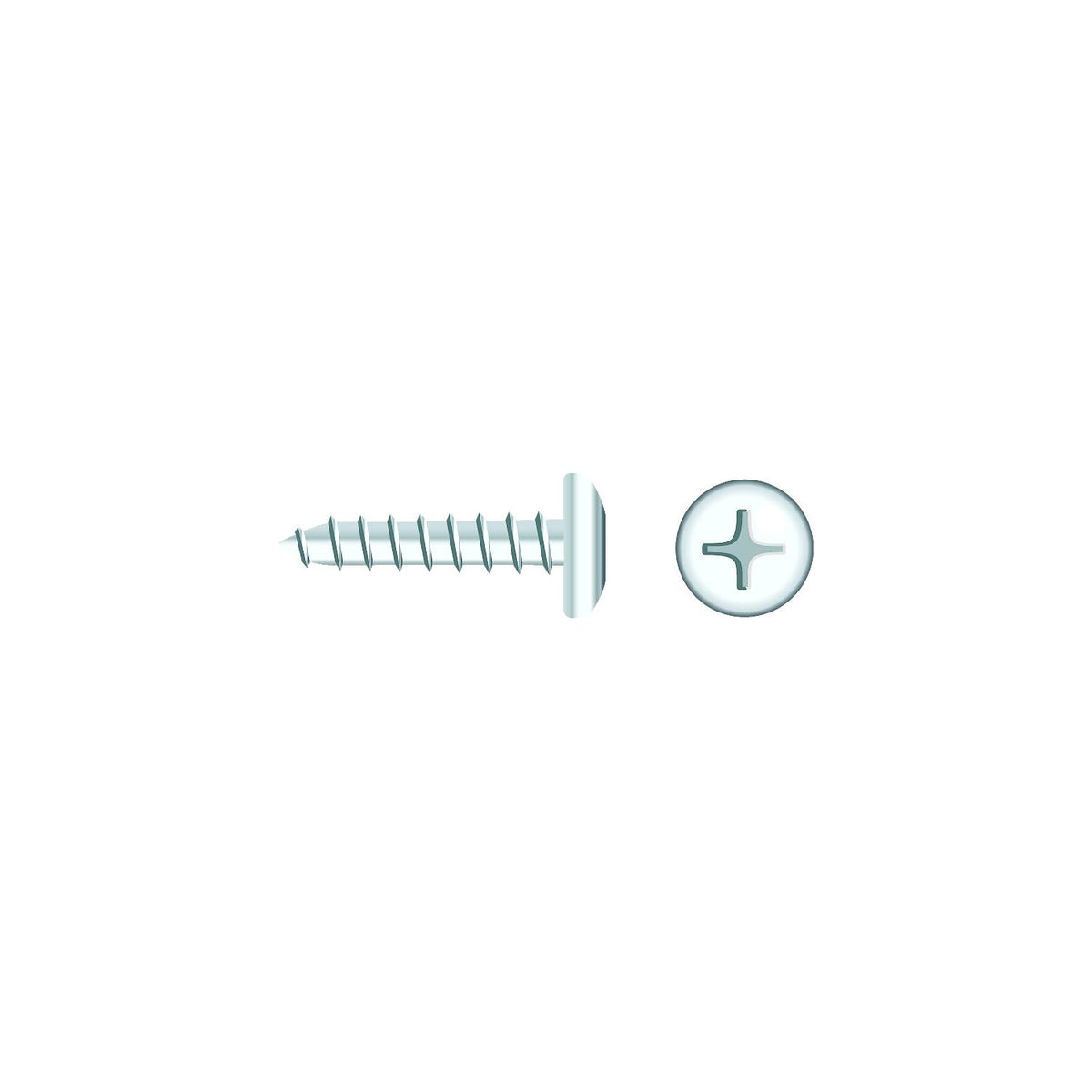 Seachoice 01813 Chrome Plated SS Phillips Tapping Screw - Pan Head, #8 x 5/8"
