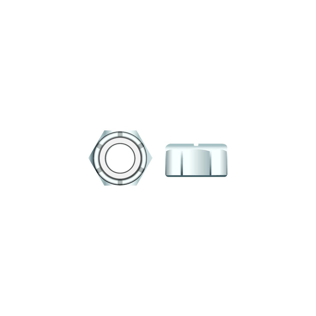Seachoice 01778 Nylon Insert Chrome Plated SS Locknut, 5/16-18