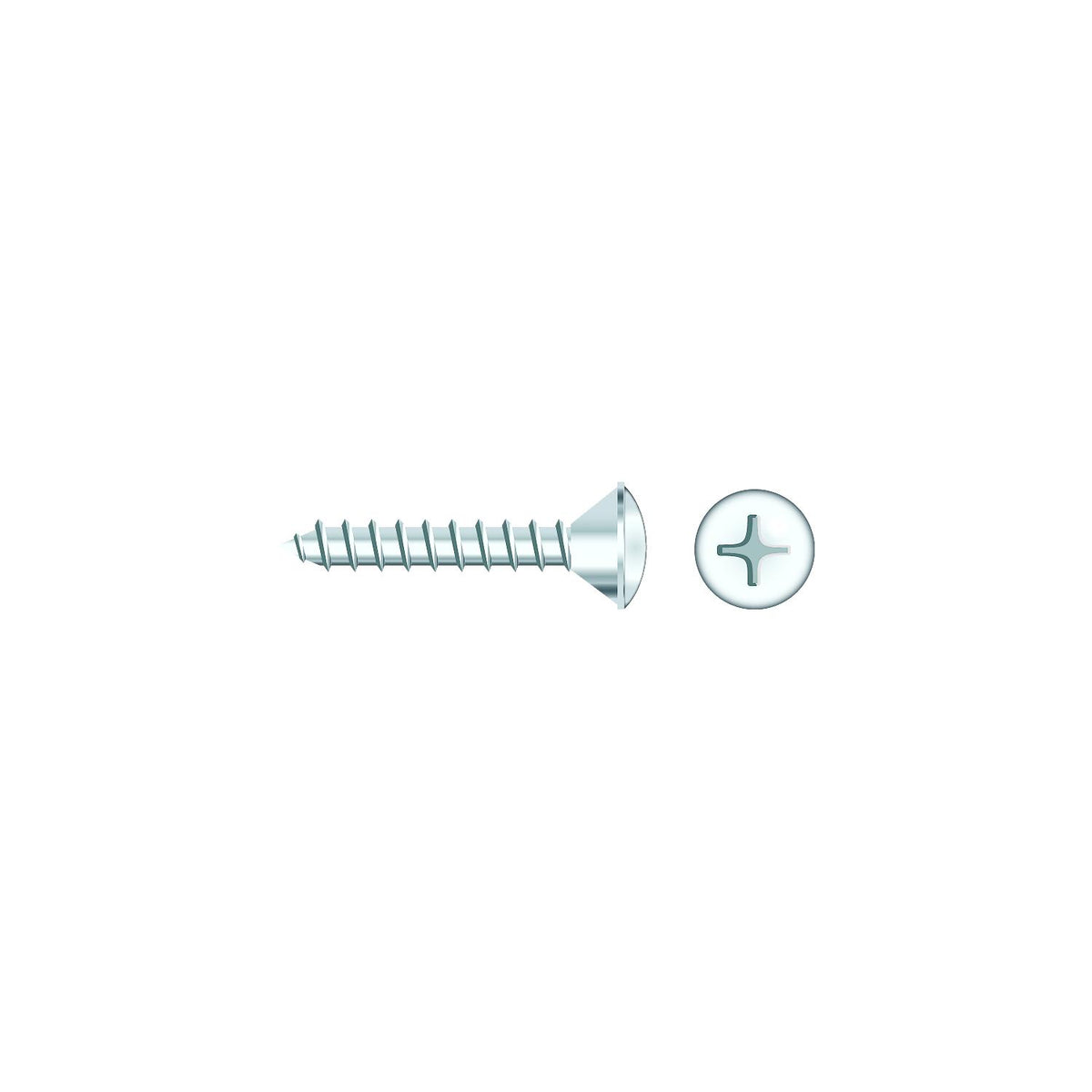Seachoice 01771 Chrome Plated SS Phillips Tapping Screw - Oval Head, #10 x 1"