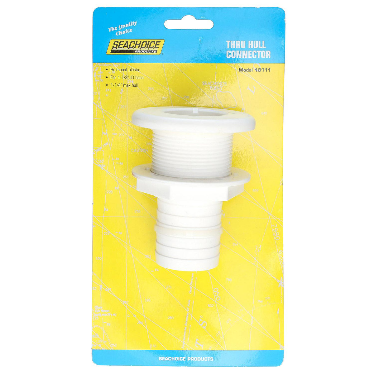 Seachoice Plastic Thru-Hull With Broad Flange