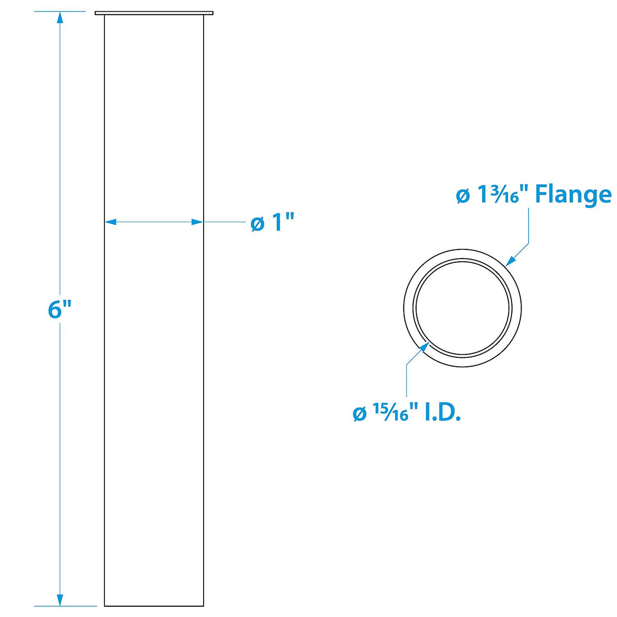 Seachoice Brass Drain Tube