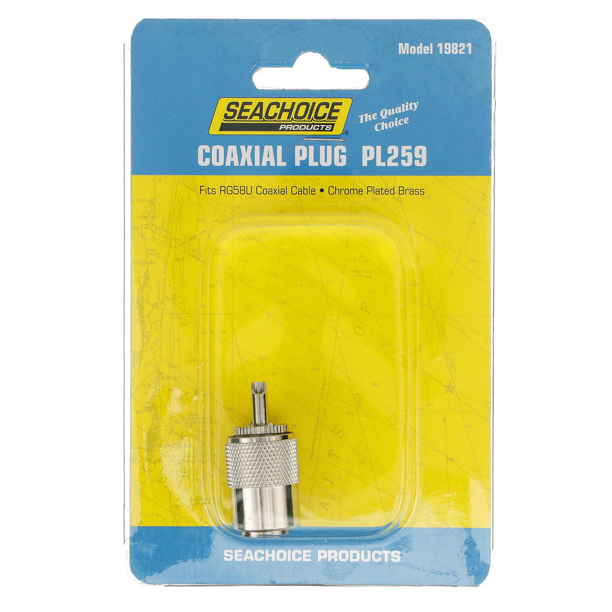 Seachoice 19821 PL259 Male VHF Coaxial Cable Plug