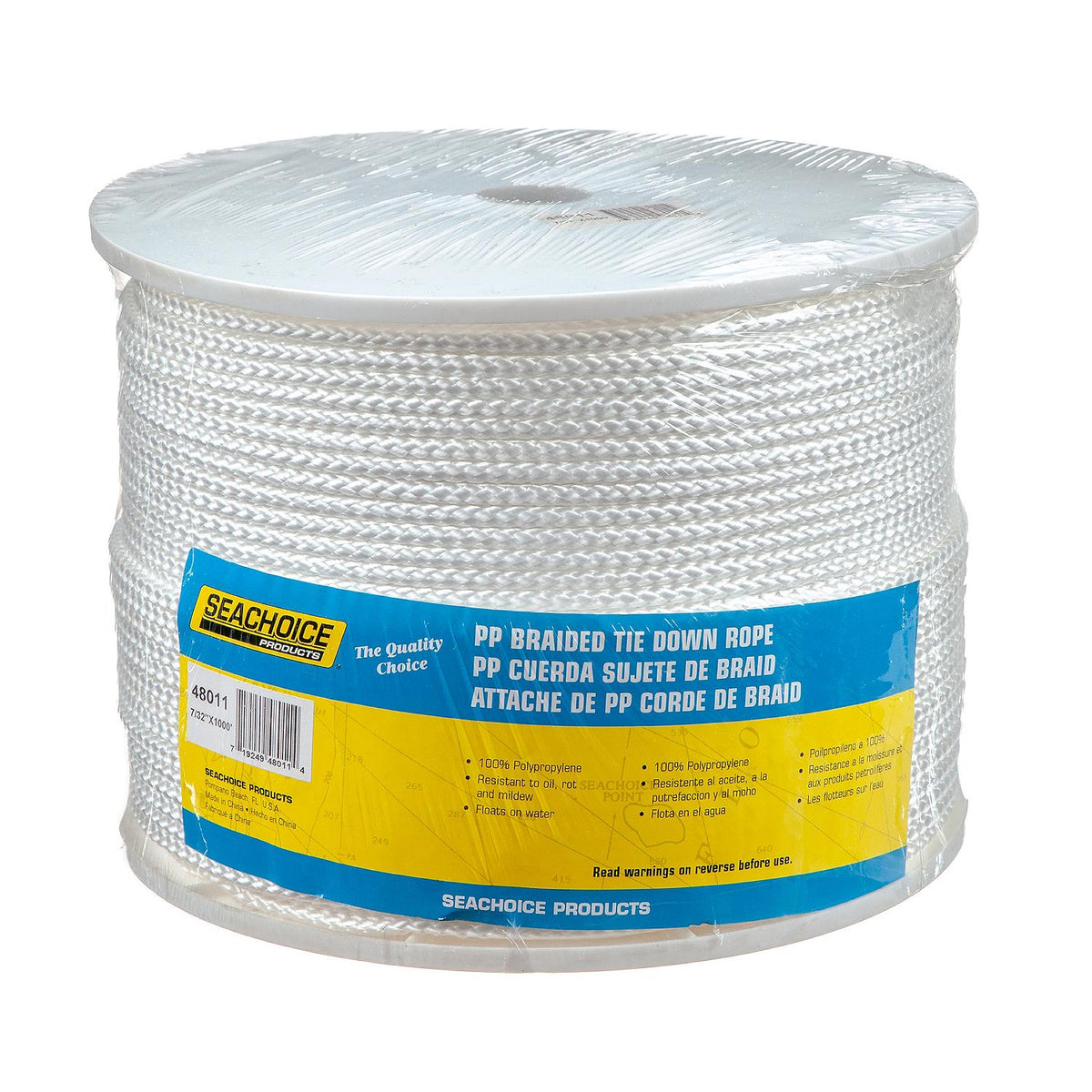 Seachoice White General Purpose Tie Down Cord 1000' Spool