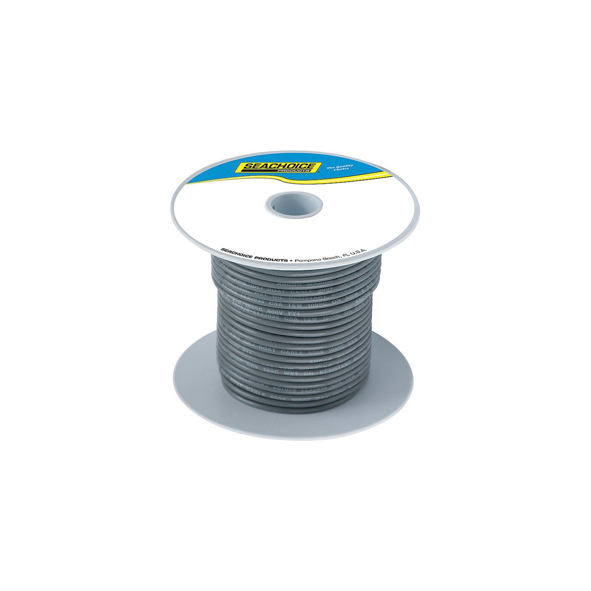 Seachoice 63114 Tinned Copper Marine Wire, 14 AWG, Gray, 100'