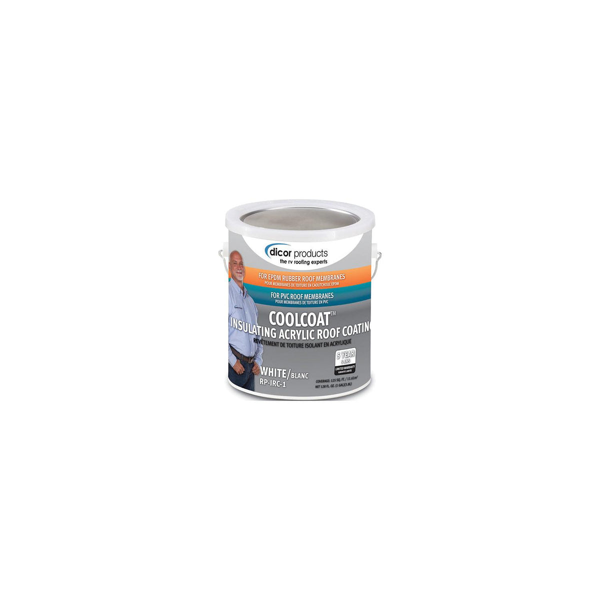 Dicor Cool Coat  Insulating Roof Coating, White, Gal.
