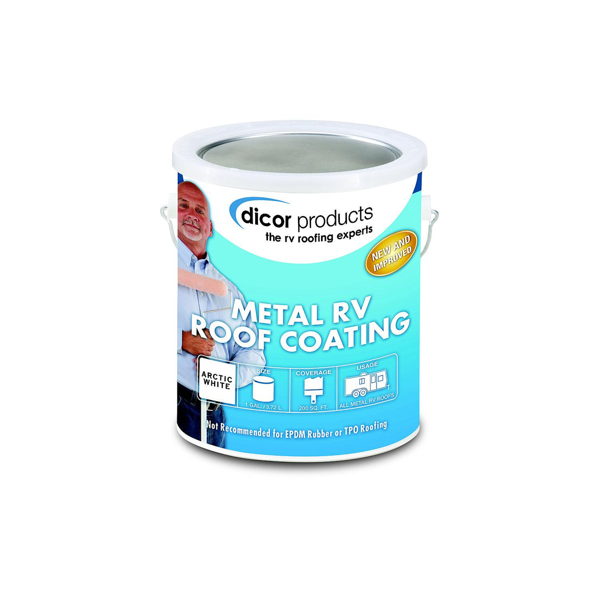 Dicor Elastomeric Metal RV Roof Coating, Gal.