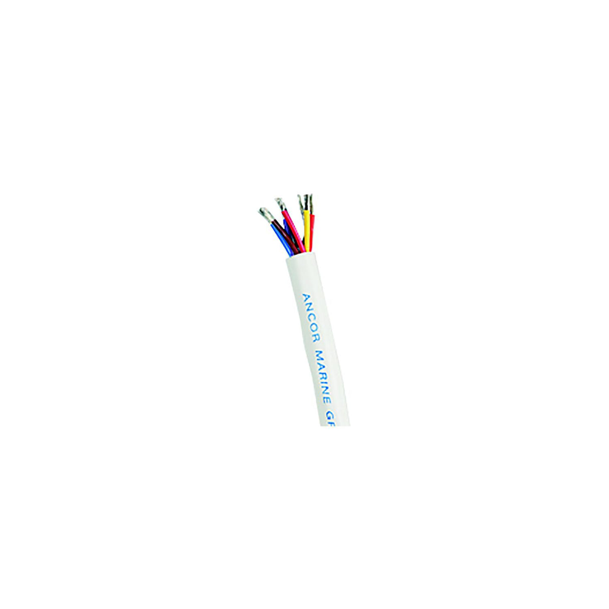 Ancor 158010 Marine Grade  Tinned Copper White Flat Signal Cable, 20/8 AWG, 100', BK/RD/GN/BL/BN/OR/VI/YL