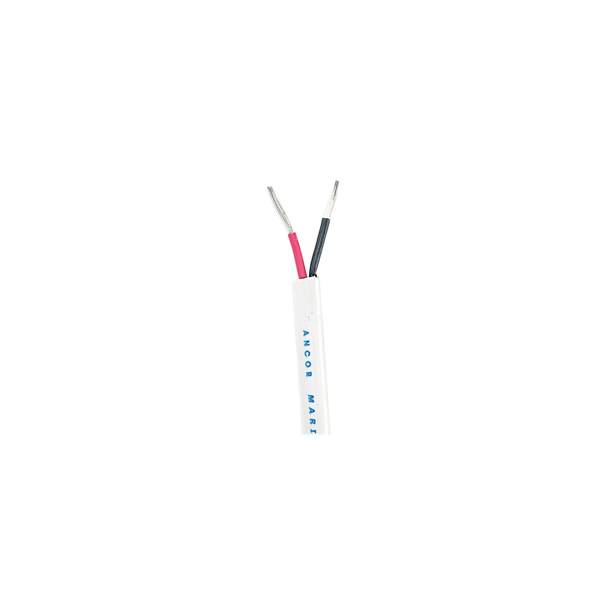 Ancor 122010 Marine Grade  Tinned Copper White Flat Signal Cable, 20/2 AWG, 100', Black/Red