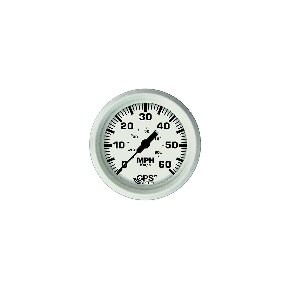 Faria 33147 Dress White 4" Gauge - 60 MPH GPS Speedometer