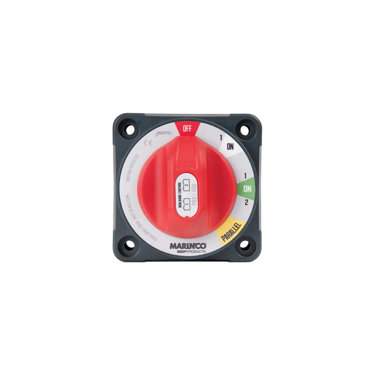 Marinco 772-DBC Pro Installer Dual Bank Control Battery Switch (1,1/2, Parallel, Off)