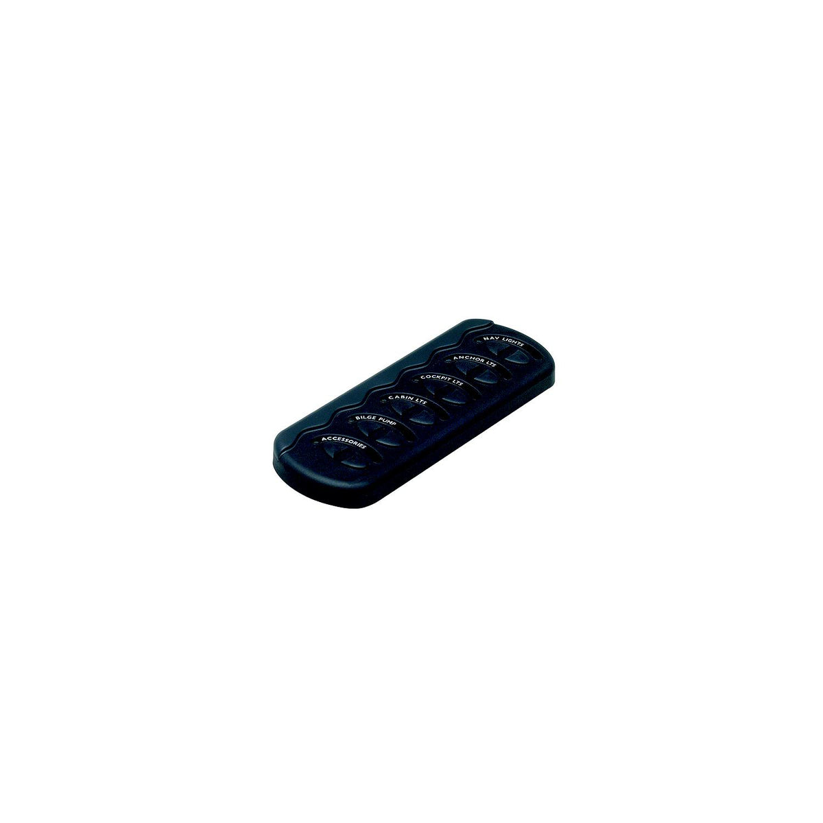Marinco Contour Generation II Sprayproof Switch Panel With Fuse(s) - Black