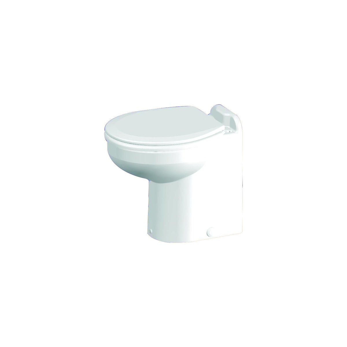 Raritan 221HF012 Marine Elegance  Straight Back, Pressurized Fresh Water, Low Profile 12V Toilet, White