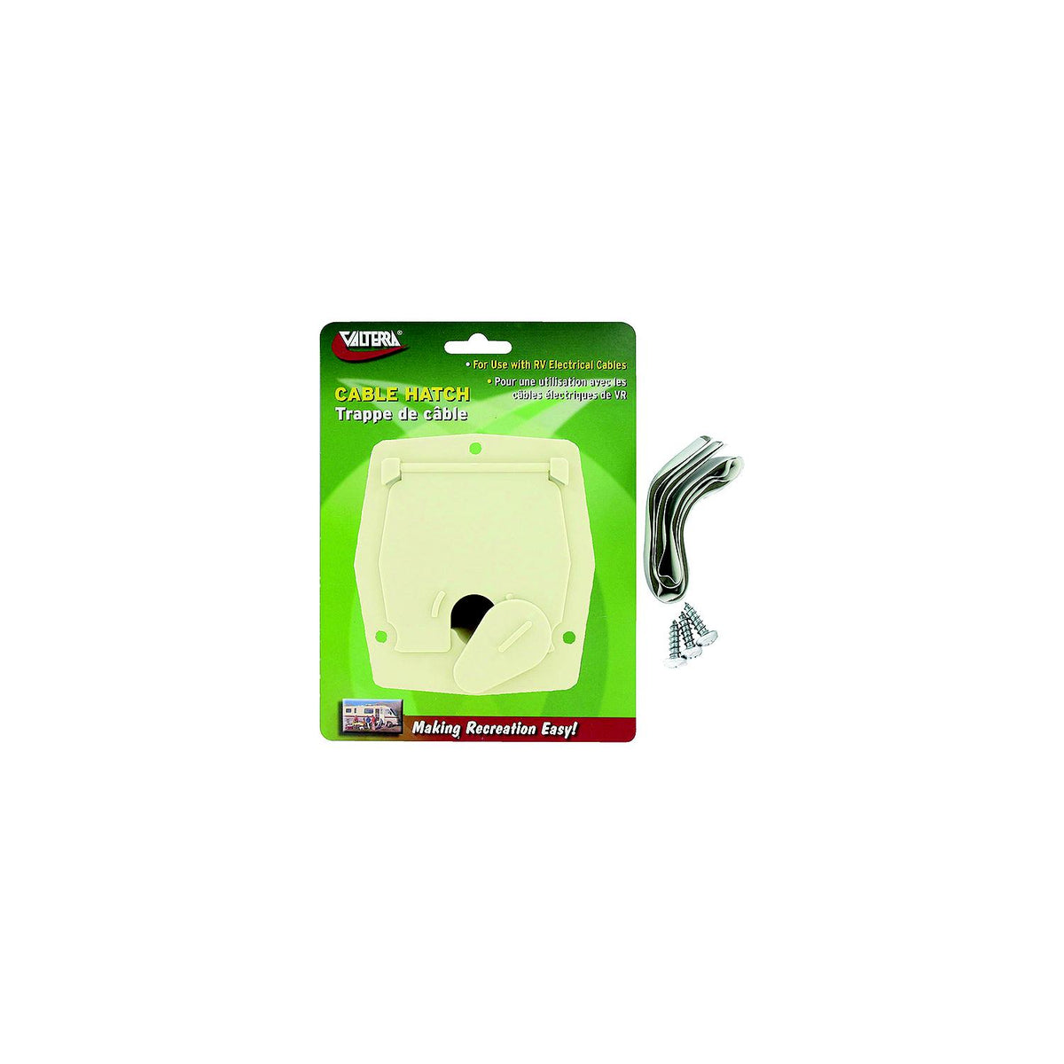 Valterra Cable Hatch, Small Square, Colonial White