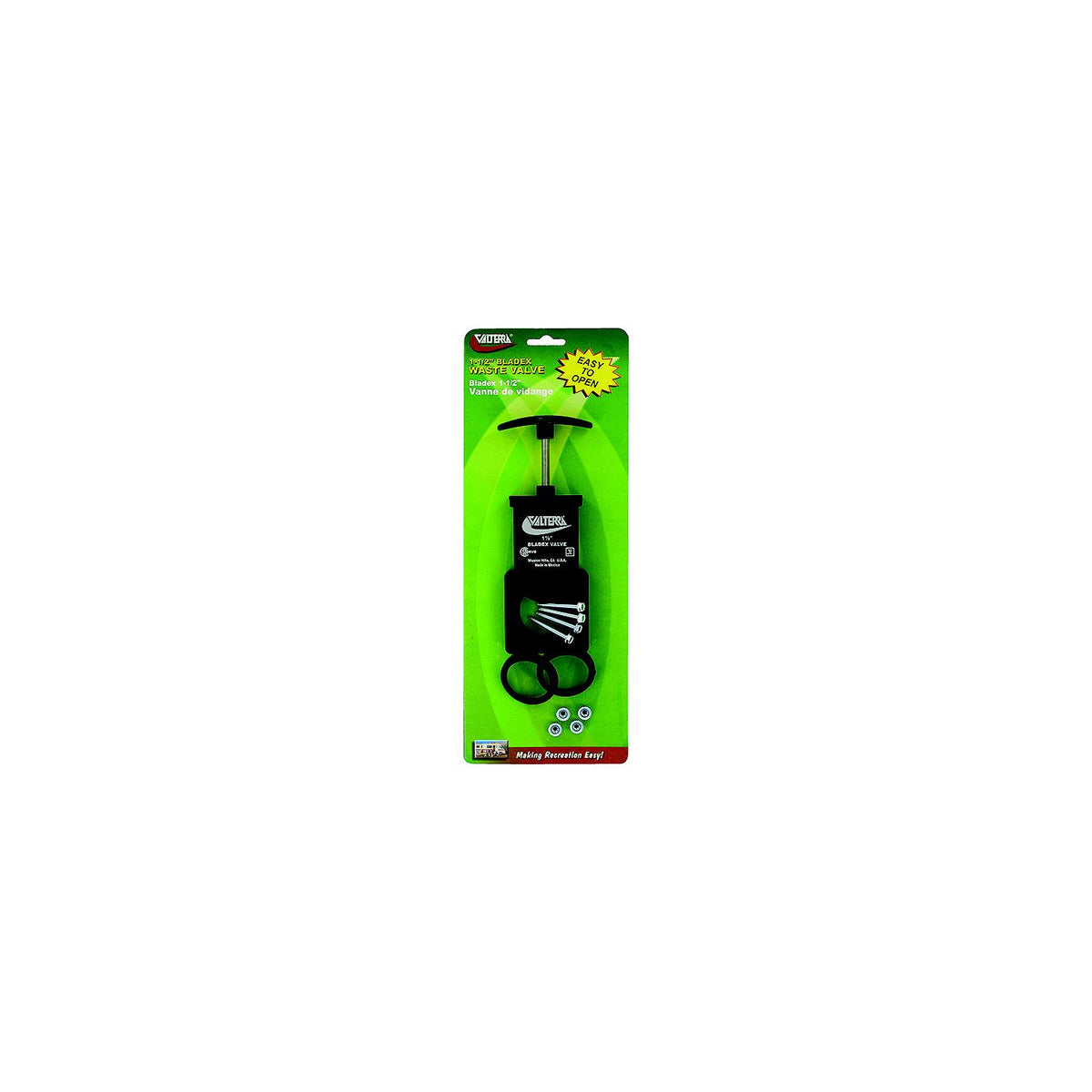 Valterra Bladex  Waste Valve W/Plastic Handle, 1-1/2"