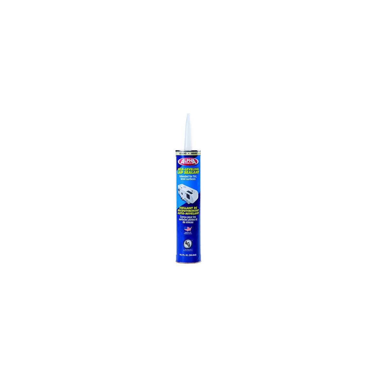 Alpha Systems 862149 Low VOC Self-Leveling Lap Sealant, 10.3 oz., Almond