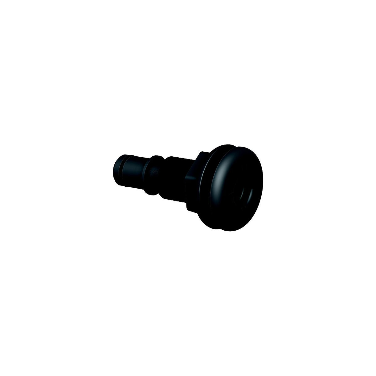 Flow-Rite MA011QLB Qwik-Lok Thru-Hull Fitting, 3/4", Black, Straight Flanged