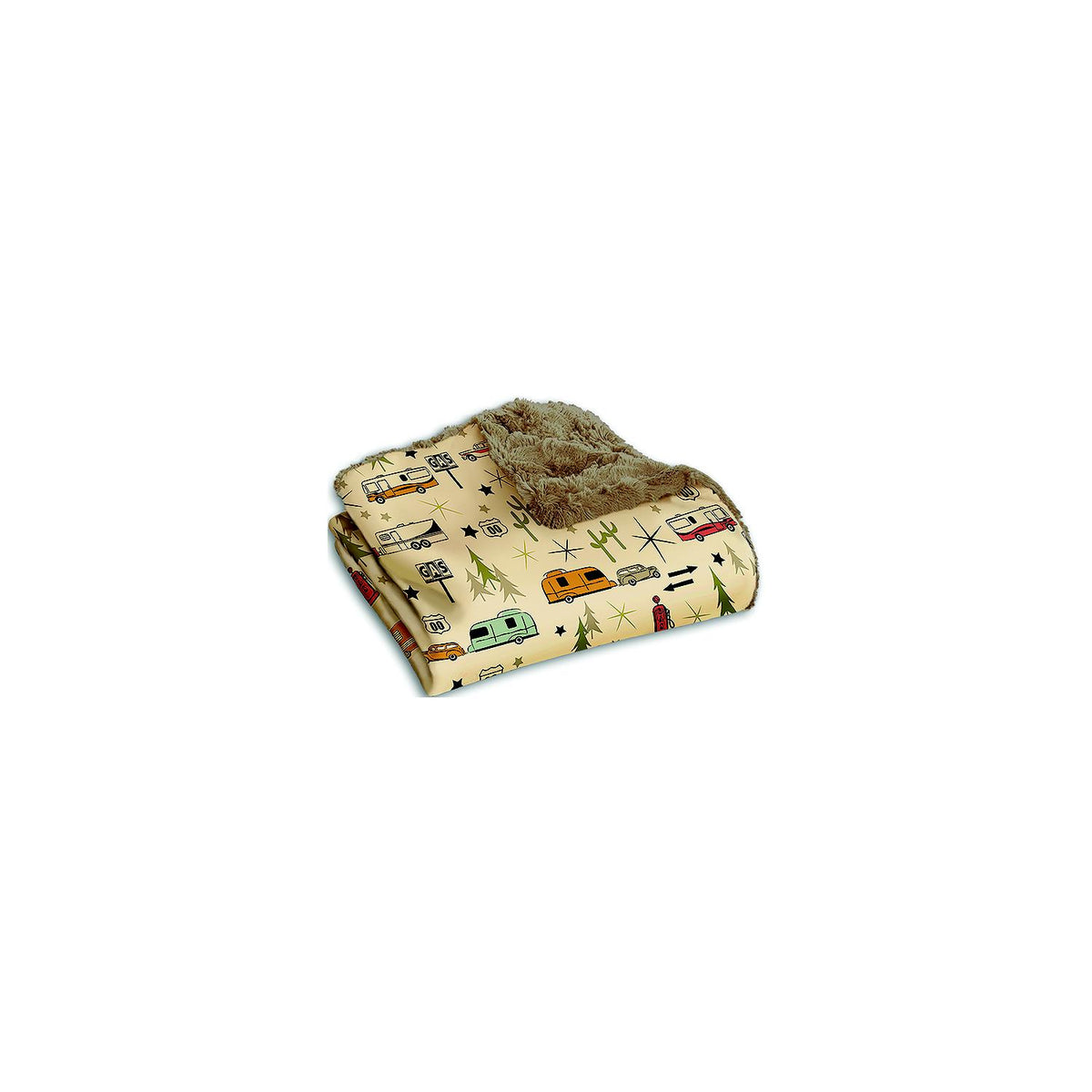 JR Products Camp Casual CC005RTG Throw, Road Trip, Gray