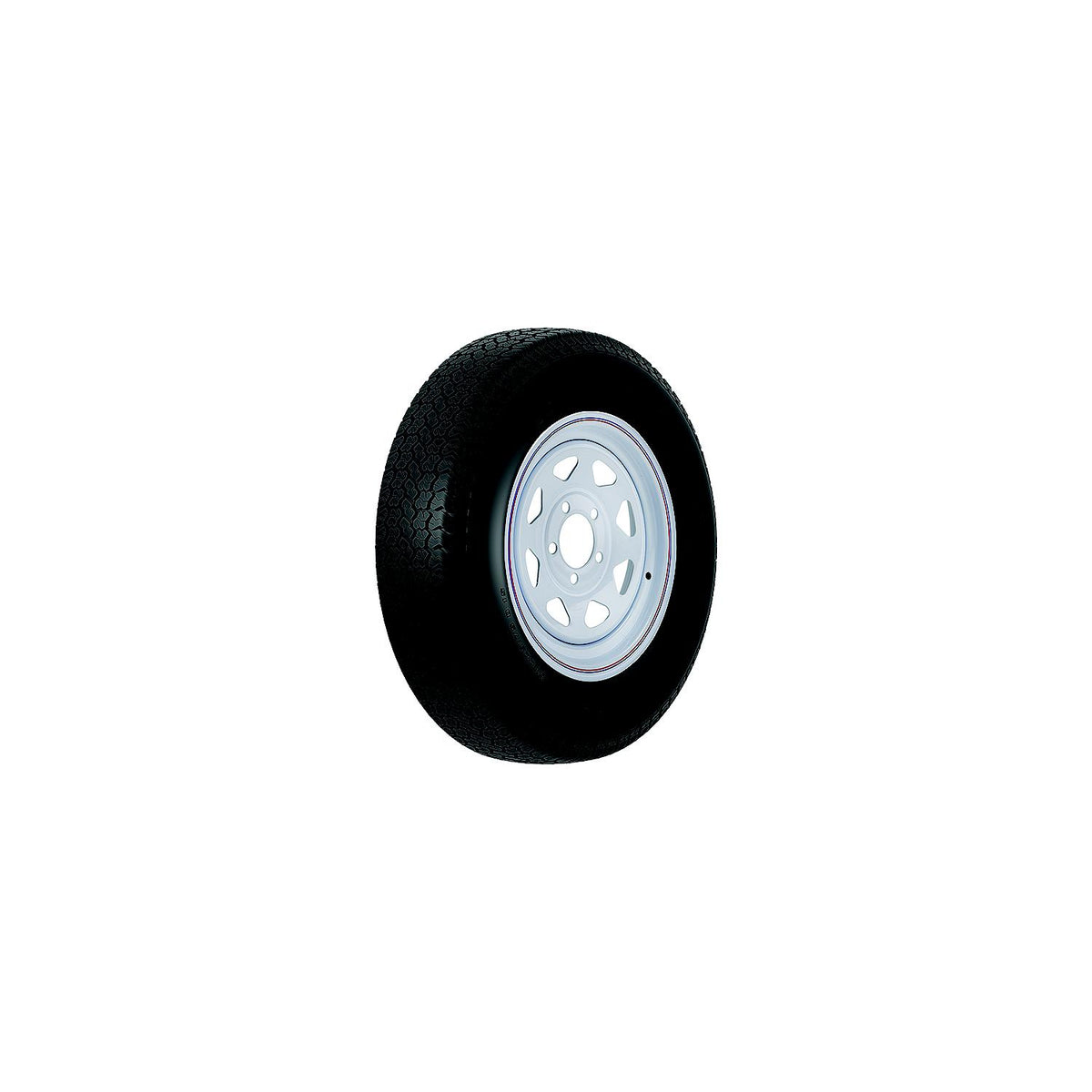 Loadstar Bias Tire and Wheel (Rim) Assembly ST175/80D-13 5 Hole C Ply