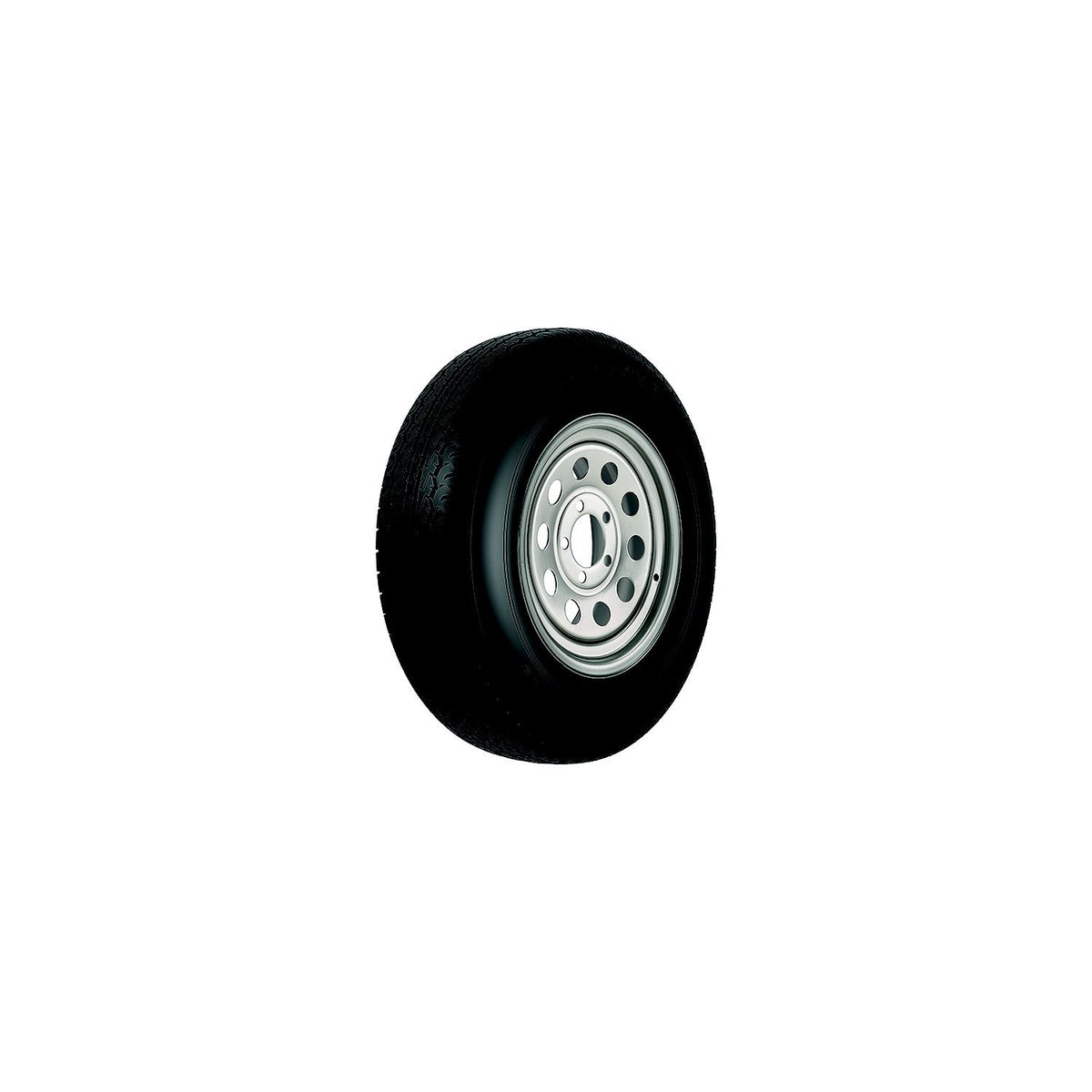 Loadstar Tire and Wheel (Rim) Assembly KR03, ST205/75R15 5 Hole C Ply, Silver, Modular