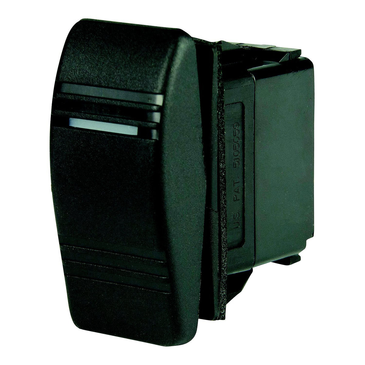 BEP 1001805 Weather Resistant Contura Rocker Switch, On-Off-(On), SPDT, 1/4" Blade Terminals, Illuminated Amber