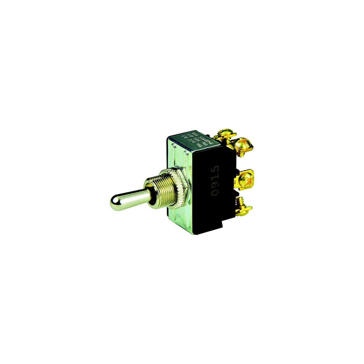 BEP 1002012 Chrome Plated Toggle Switch, (On)-Off-(On), DPDT, #6 32 Screw Terminals