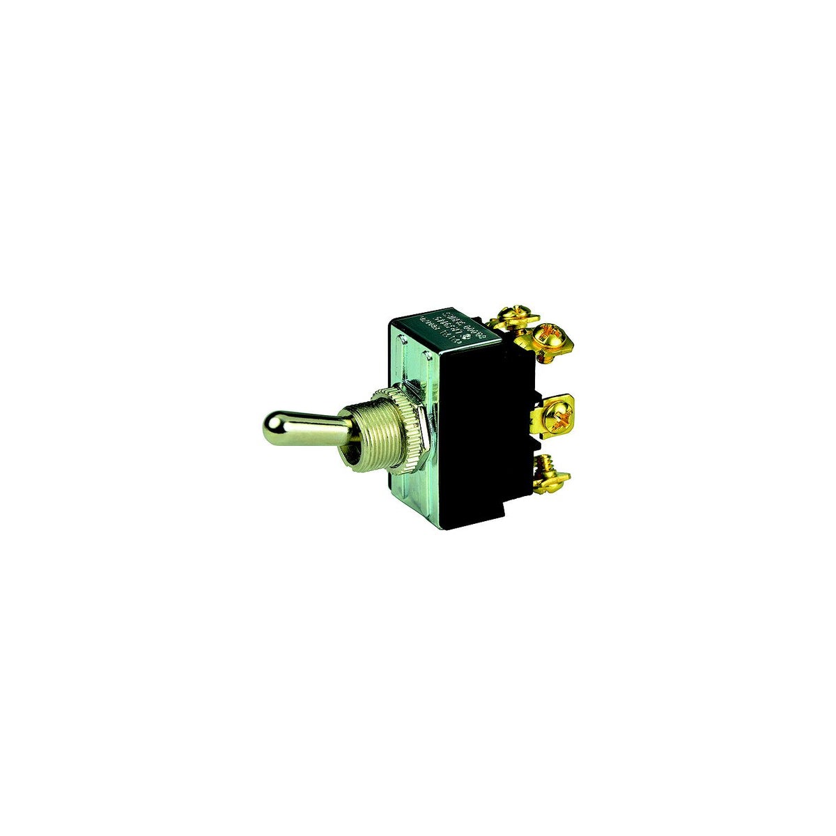 BEP 1002018 Chrome Plated Toggle Switch, On-Off-On, DPDT, #6 32 Screw Terminals