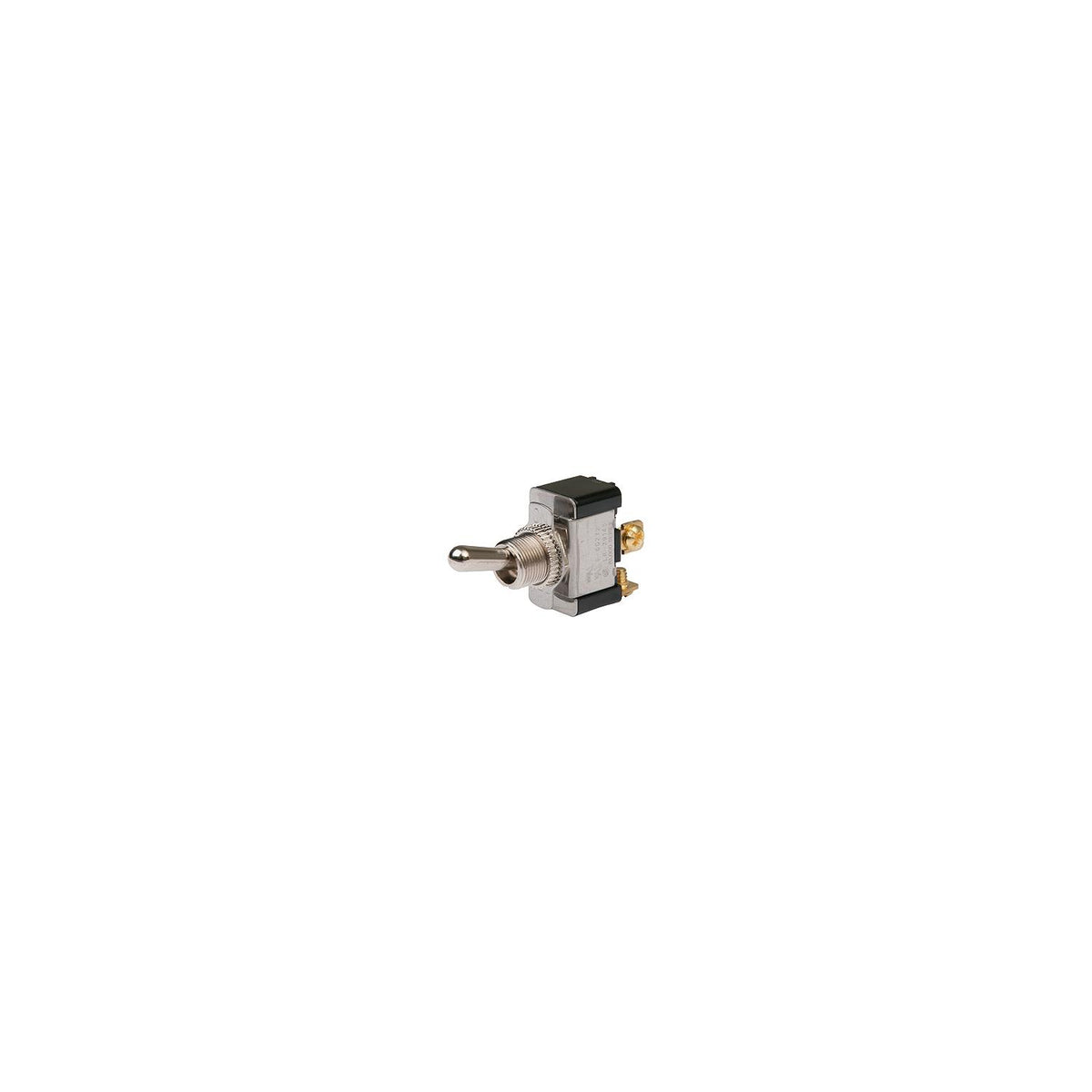 BEP 1002024 Chrome Plated Toggle Switch, Off-On, SPST, #6 32 Screw Terminals