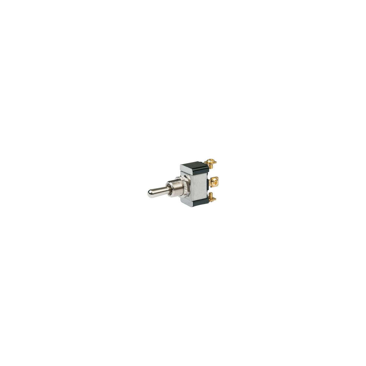 BEP 1002025 Chrome Plated Toggle Switch, Off-On, SPST, #6 32 Screw Terminals