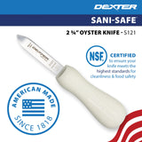 S121 2 3/4" Sani-Safe® New Haven pattern Oyster knife
